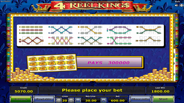 Популярный слот 4 Reel Kings