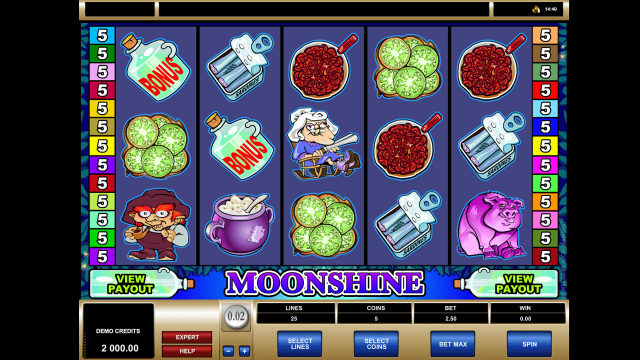 Онлайн автомат Moonshine