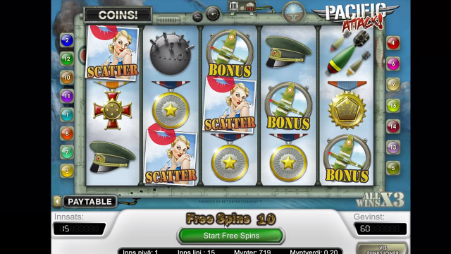 Онлайн автомат Pacific Attack