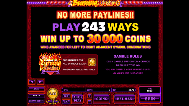 Игровой слот Burning Desire