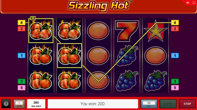 Онлайн аппарат Sizzling Hot