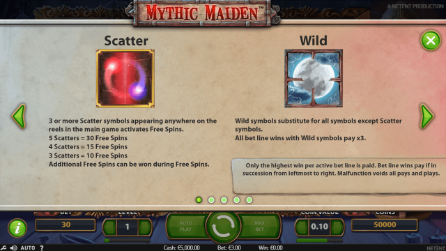 Онлайн слот Mythic Maiden