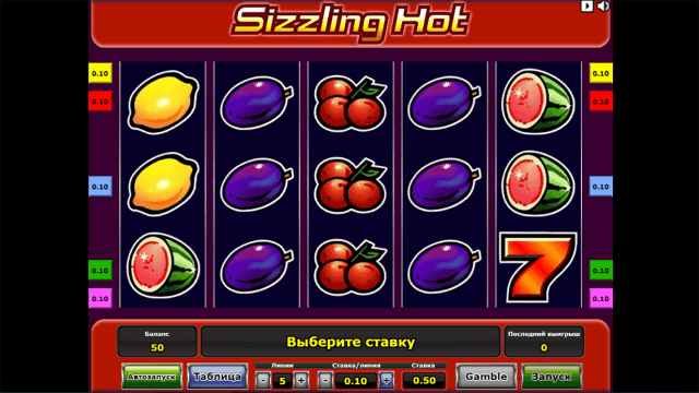 Игровой слот Sizzling Hot