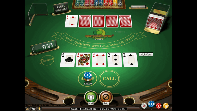 Онлайн автомат Caribbean Stud Poker Professional Series