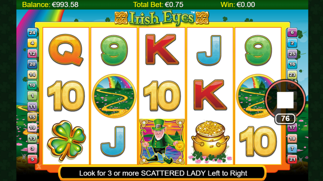 Популярный автомат Irish Eyes